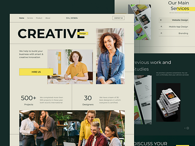 Design Agency Website | Landing Page Exploration agency website design agency home page illustration landing page minimal design shopify typography ui user interface website website design