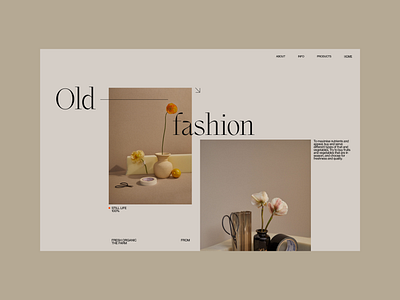 Website - Still Life Photography concept interaction interface serif still life typogaphy ui web website