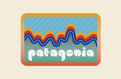 Retro Patagonia Logo 70s branding design dribbbleweeklywarmup earthy figma graphic logo logo design patagonia patch retro