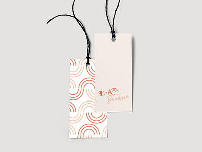 E&A Boutique Clothing Tags accessories boutique boutique brand boutique branding suite boutique logo branding clothes clothing brand clothing tag clothing tags headbands indiana local boutique overlay pants plymouth shirt small business typography