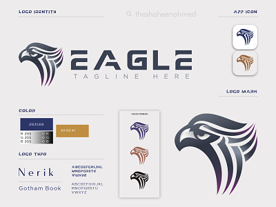 Eagle Head Logo america bird logo brand design branding business concept creative design eagle emblem logo falcon graphic design hawk logo logo logotype mascot minimalist modern logo nature team