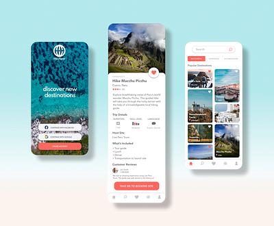 Wayfarer Travel Concept app design