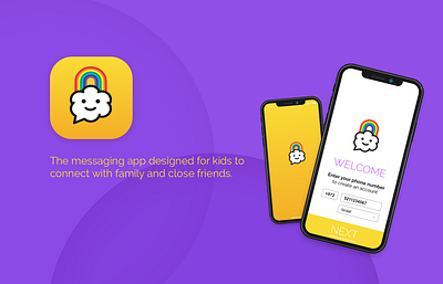 KChat - Mobile Chat App for Kids 1950labs app chat graphic design landing landing page logo mobile mobile app ui uiux user experience user interface ux website