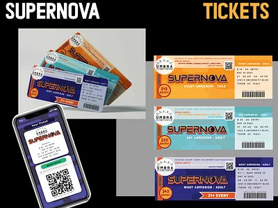 Supernova Tickets branding design event app event branding illustration logo tickets