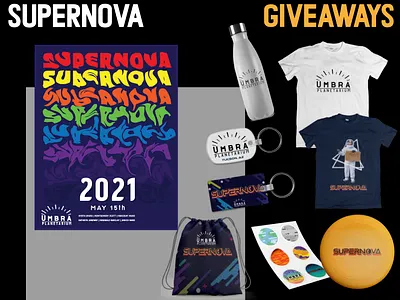 Supernova Giveaways branding design event branding illustration logo poster design typography