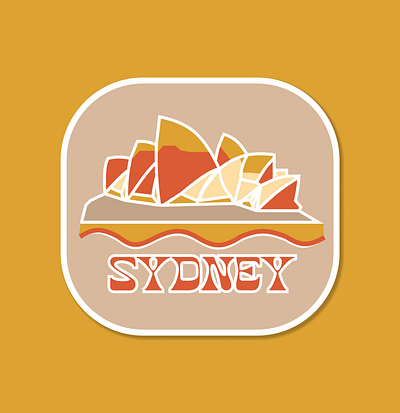 Sydney Australia Logo 70s 70sdesign australia australian branding dribbbleweeklywarmup figma retro retro logo sydney sydney opera house