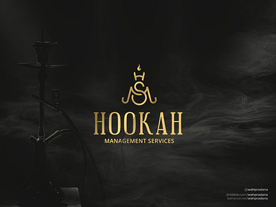 Hookah Management Services (Unofficial) | Logo & Visual Identity branding creative design elegant fire graphic deisgn hookah icon illustration lettermark logo logo design luxurious shisha smoke symbol