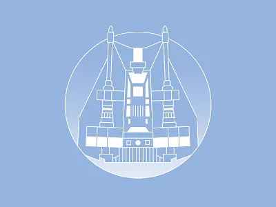 Snowspeeder badge design geometric hoth icon iconography illustration illustrator line art pin ship snowspeeder star wars vector art