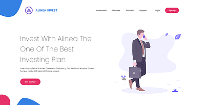 website Design of Alinea Invest invest website web page design webdesign website design