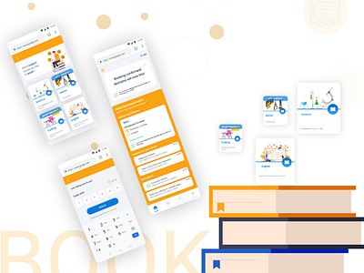 book booking Learning app adobe xd design figma ui ux vector