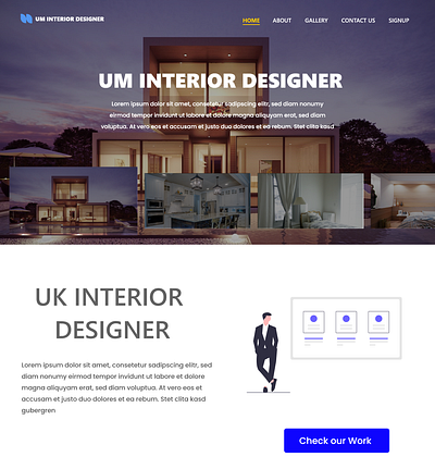 Website design for Interior designer interiordesign webdesign webpage website design