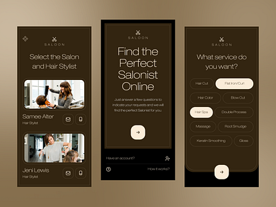 Salon App app app design design hair haircut hairdresser hairstyle mobile salon salon app uidesign ux design