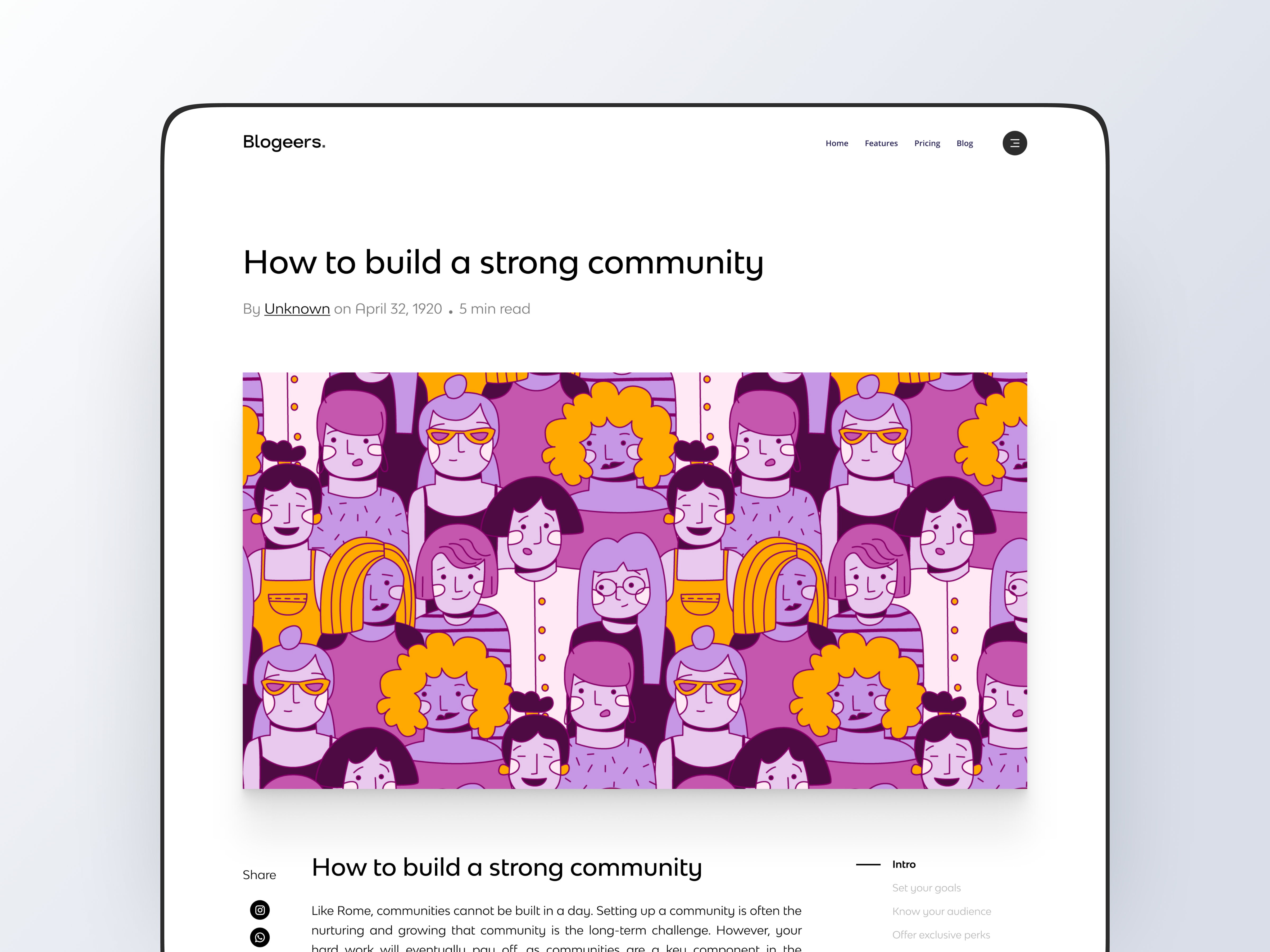 Example of Landing Page Design