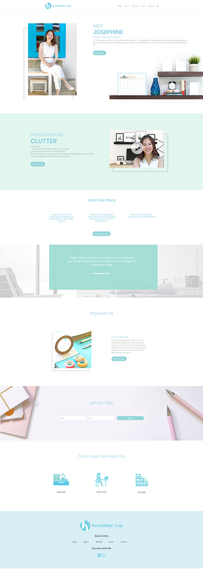Josephine Yap Personal Website devsmoni devsmonibd dividesign diviexpert elementor pro psd template psdtowordpress skmoni visual builder wordpress