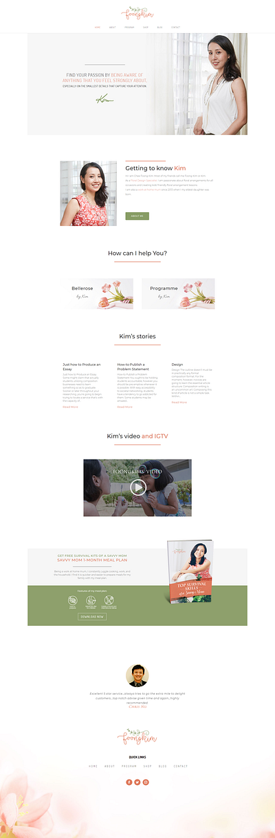 Kim personal Website design devsmoni devsmonibd dividesign diviexpert elementor elementor pro psd template psdtowordpress skmoni wordpress