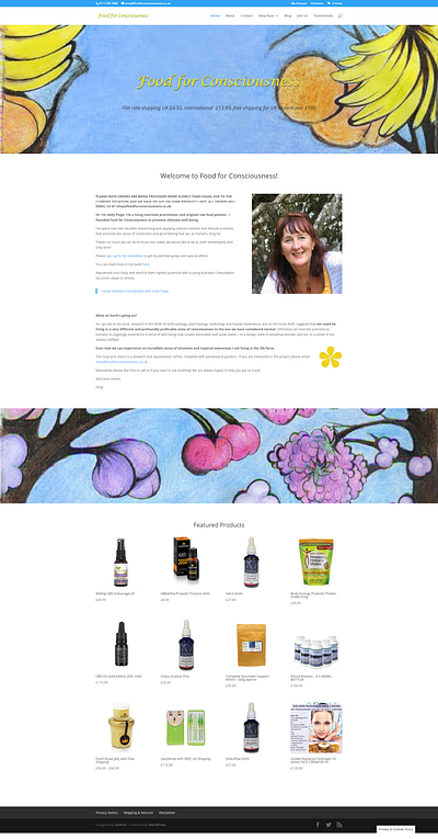 Foodforconsciousness Website design eCommerce devsmoni devsmonibd dividesign diviexpert elementor elementor pro psd template psdtowordpress skmoni wordpress