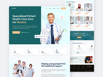 Online Doctor Appointment Website appointment appointment booking booking app clinic consultation dentist doctor doctor booking doctor website health health care hospital landing page medical medical app medicine online doctor patient service web app