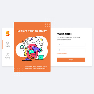 Sign in / Sign up web page colorful design forms illustration registration form sign in signup ui ux web website