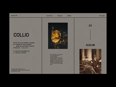 Vintage Art - Website Concept art concept design minimalist ui ux vintage web web design webdesign website website design