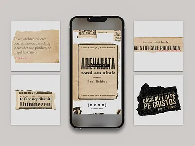 Newspaper vintage-style ads and slides presentation article branding church clean jesus logo newspaper paper simple text torn verses vintage yellow