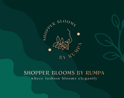 shopper blooms logo beauty logo branding design flat icon lettering logo logo design lettering luxury brand minimal typography