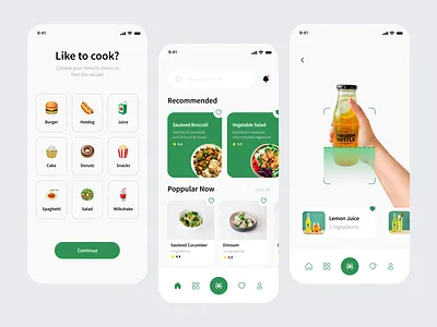 Cooking App Exploration antirebahan app application cooking design exploration madewithfigma uidesign uidesigner uiux uxdesign uxdesigner