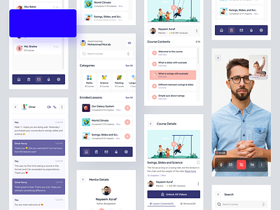 E-learning platform app ui