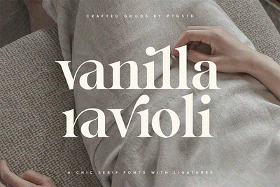 Vanilla Ravioli | Chic Ligature Font beauty canva classic classy decorative fancy fashion feminine font jewelry luxury magazine modern retro serif stylish trend trendy typeface vintage