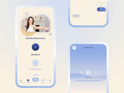 MAYV - holistic pain relieve app animation app conversational ui design design app gradient interaction lessons meditation pain relief soft ui ux waves