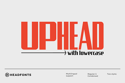 Uphead | Industrial Font branding custom display font headfonts headline font illustration industrial san serif type typeface typography