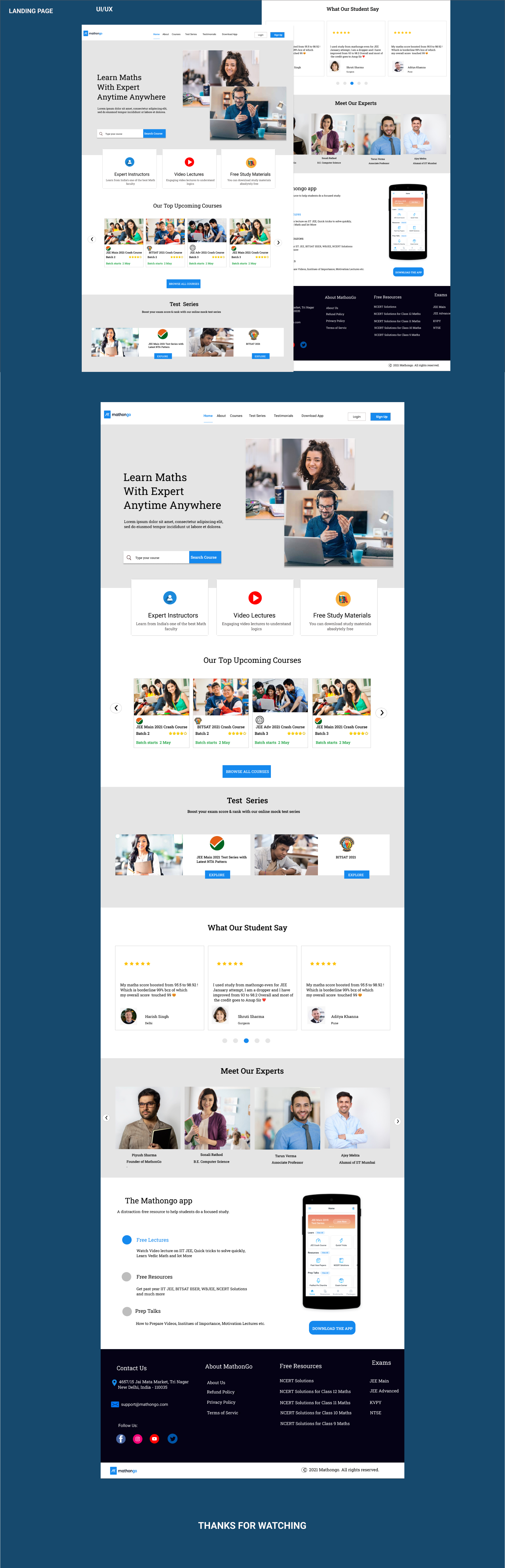 Mathongo-Landing page design landing page maths online teaching teaching uidesign uxdesign