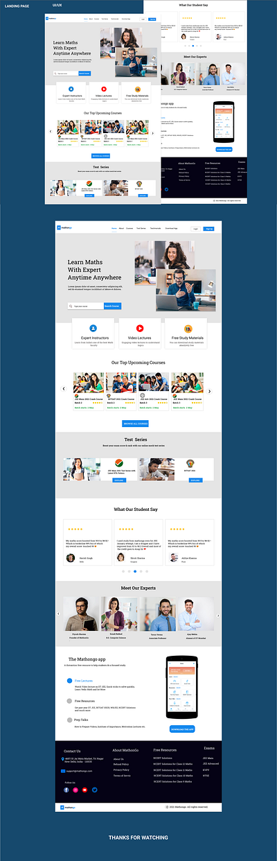 Mathongo-Landing page design landing page maths online teaching teaching uidesign uxdesign