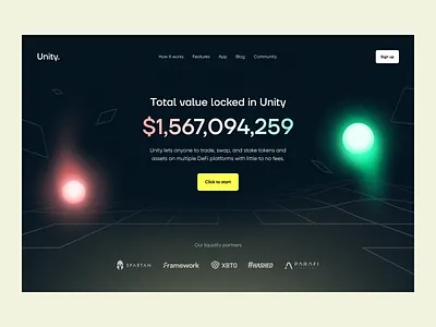 DeFi Solution: Landing Page blockchain defi defi design defi product website digital product finance website landing page marketing website product page product website website design