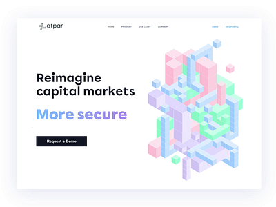 Atpar landingpage animation blockchain crypto cryptocurrency ethereum ethworks geometric hero illustration landing landing page website