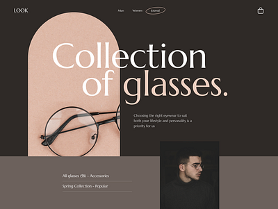 Sunglasses Outlet - Homepage branding clean design ecommerce glasses home home page homepage journal landing landing page landingpage minimal summer sunglasses ui uiux uiux design ux