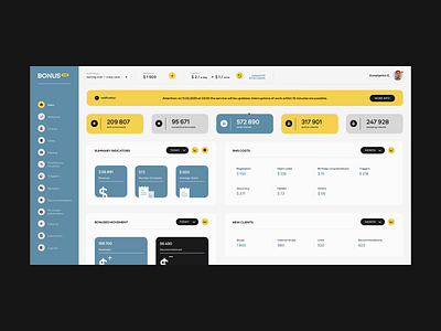 Bonus Plus dashboard dashboard design dashboard ui interface product product design service statistics stats ux
