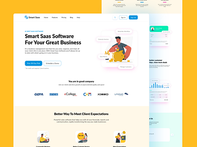 Smart Saas Sparkle - Website template creative design saas saas design saas website template template design templatedesign ui ux web design webdesign website website design