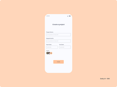 Daily UI 090 - Create New 090 create new dailyui project