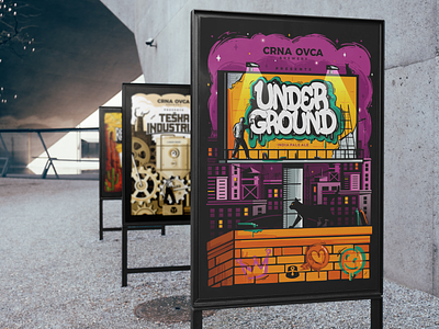 Underground poster branding buildings city craft beer design font graffity icon icon set illustration india pale ale logo mocup paint poster spray typo typografy typography vector