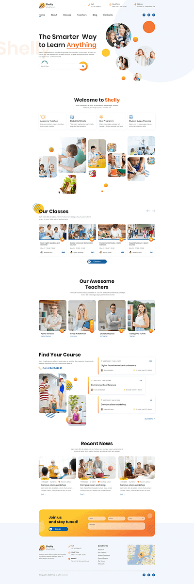 Elearning platform website adobe xd dailyui early learning education elearning platform elearning website home page illustration kids activities kids website mockup online class online class website play preschool website school website ui ux website design website designing