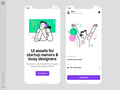 Easy illustrations 🥳 app design characters colorful design easy illustration outline product storytale ui vector
