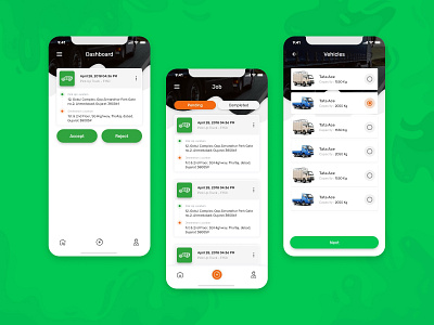 Truck Mobile App Design animation app art clean design figma flat typography ui ux