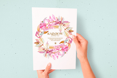 Rainbow flowers - watercolor clipart and pattern floral clipart hand painted flowers seamless pattern watercolor clipart watercolor flowers