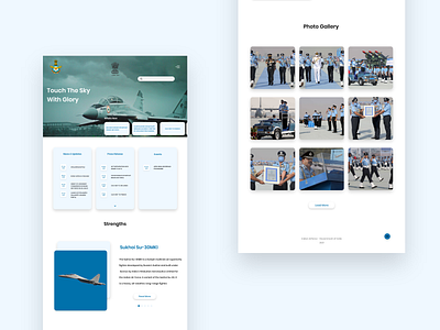 Indian Airforce Website Minimal - Concept adobe adobe xd airforce defence design designs frontend india ui ux web