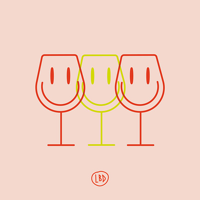 Wine Smile Wine design glass icon illustration smile smiley smiley face vector wine wine glass