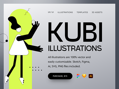 Kubi Illustrations 18design character character illustration clean clean design clean ui colorful colors illustration interface minimal minimalism minimalist minimalistic people people illustration typography ui uidesign vector