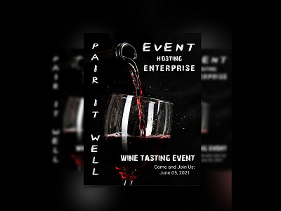 Wine Testing Event awosome flyer banner banner design branding creative design designs event flyer figma flyer flyer design photoshop web banner web banner design