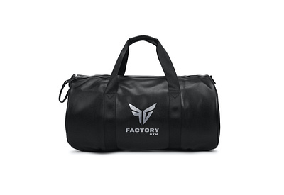 FactoryGYM Logo on Sport Bag Mockup bag branding factory fitness gym identity logo logo design lux luxury minimal mock up mockup mockup psd muscle panter panter vision rugged sport typeface