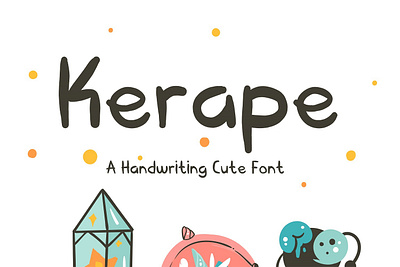 Free - Kerape Handwriting Font cute font download font free download free font free fonts freebie freebies handwriting font