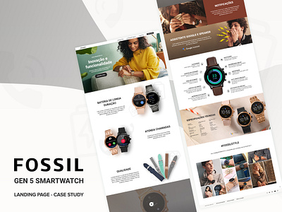 Fossil Brazil - Landing Page case study design fossil landing page ui ux